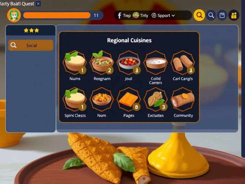 Tasty Baati Quest community features and social sharing